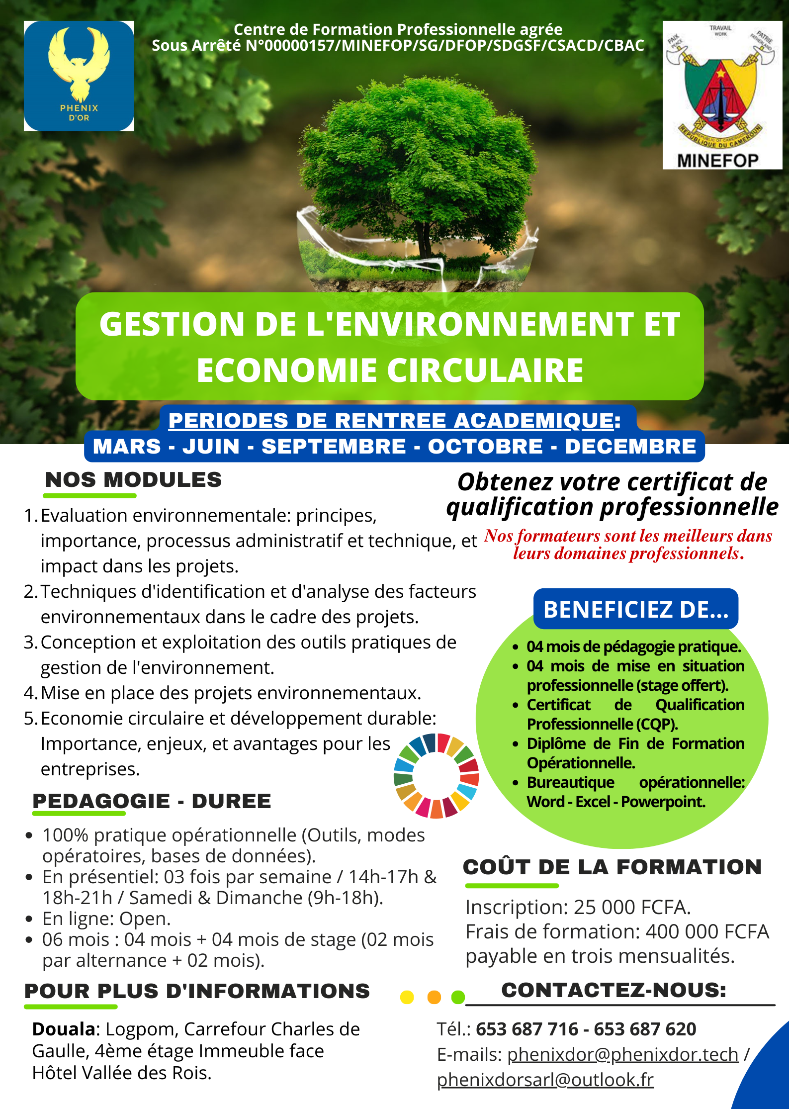 Flyer de la formation: Gestion De L'environnement Et Economie Circulaire