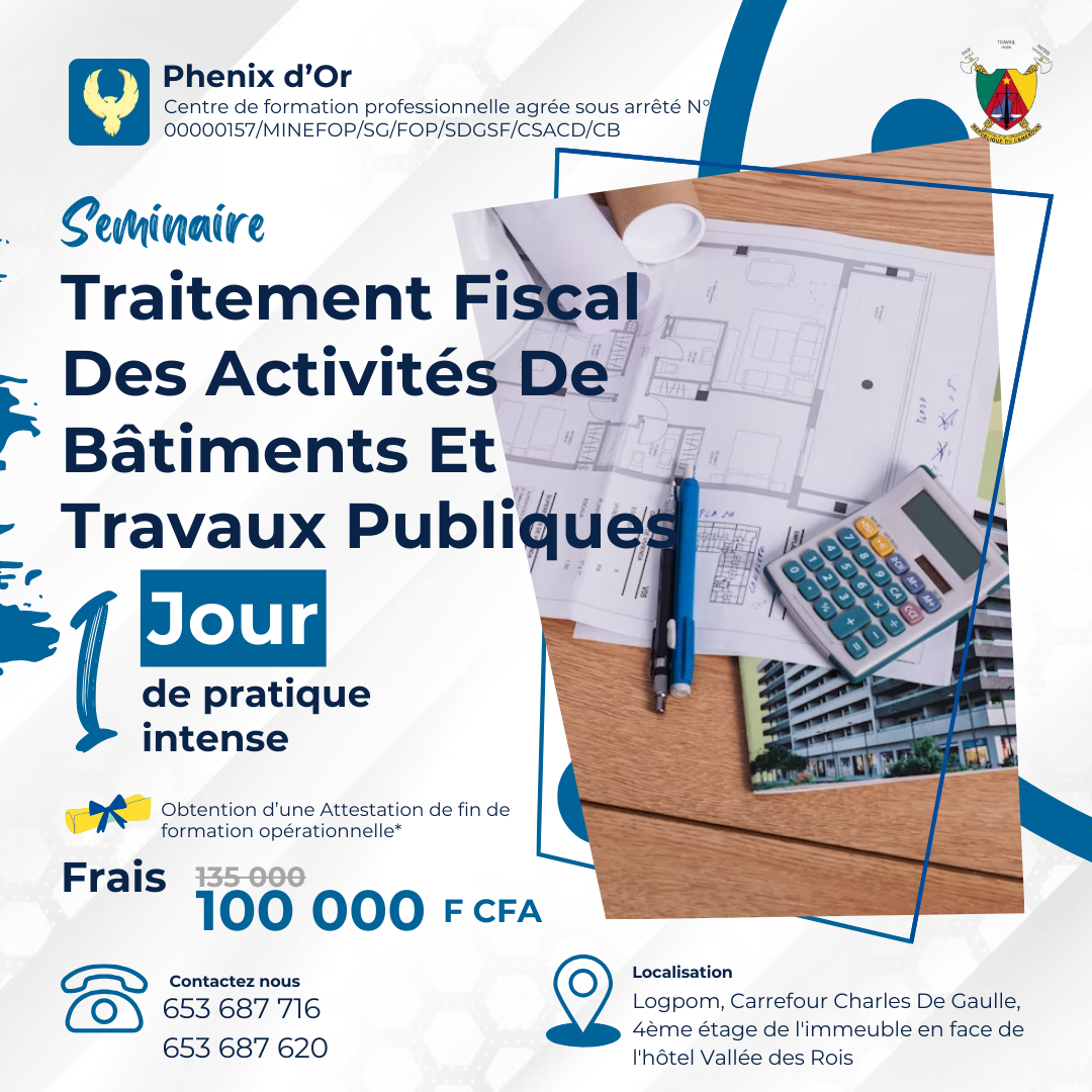 Flyer de la formation: Traitement Fiscal Des Activites De Batiments Et Travaux Publics