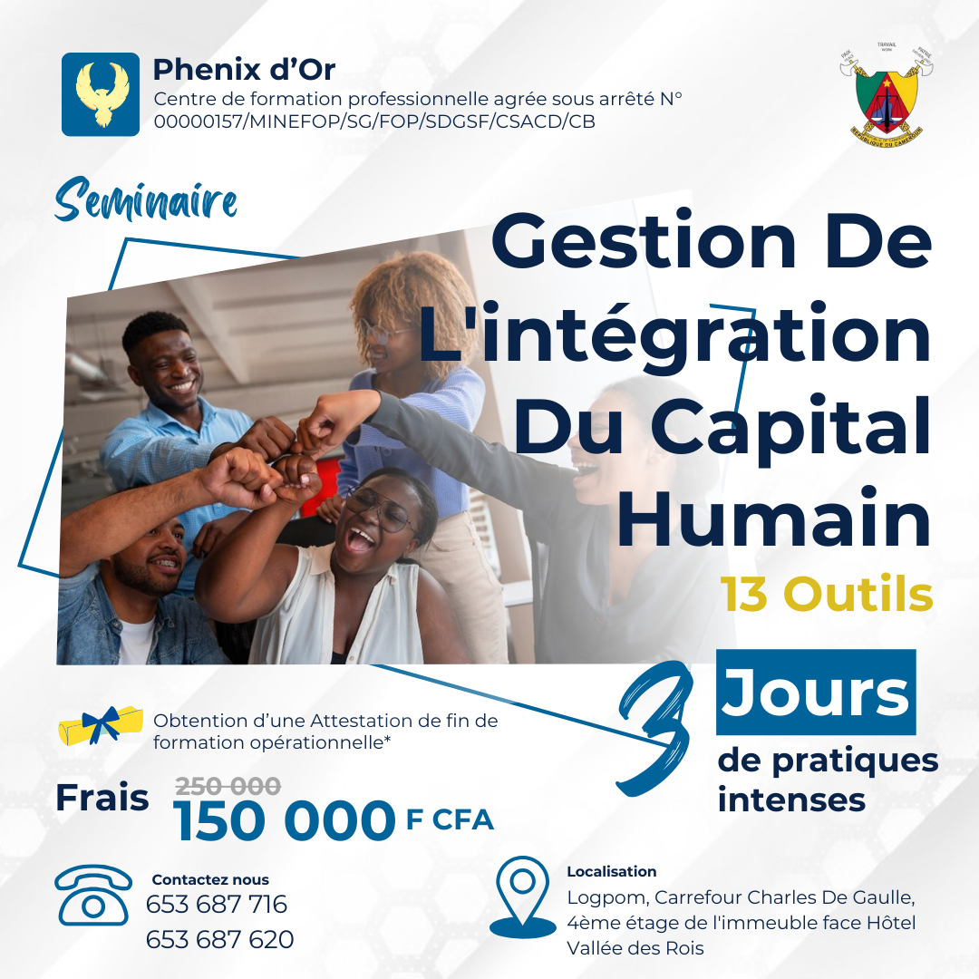 Bannière formation: Gestion De L'intégration Du Capital Humain
