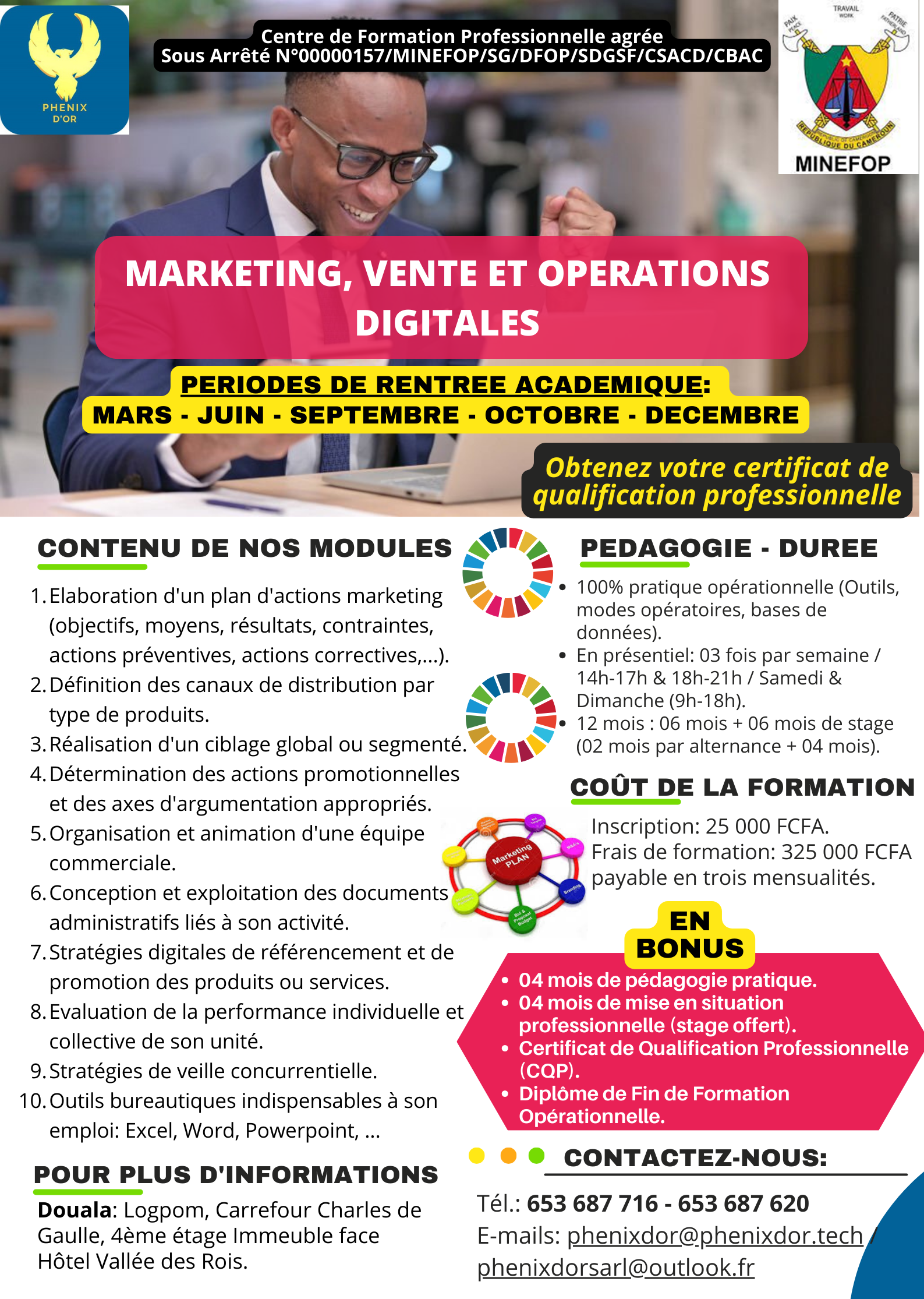 Flyer de la formation: Marketing, Vente Et Opérations Digitales