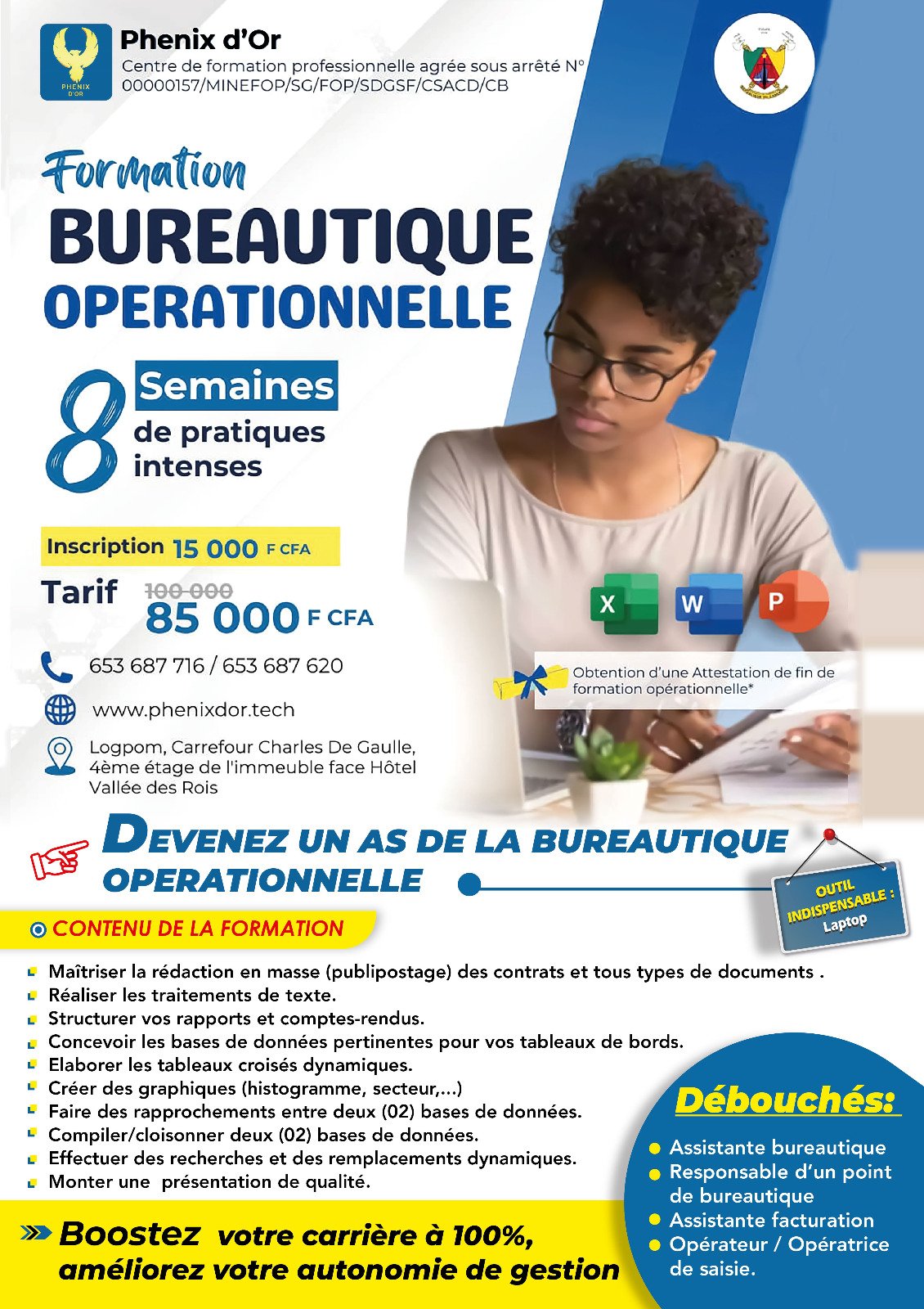 Flyer de la formation: Bureautique Opérationnelle